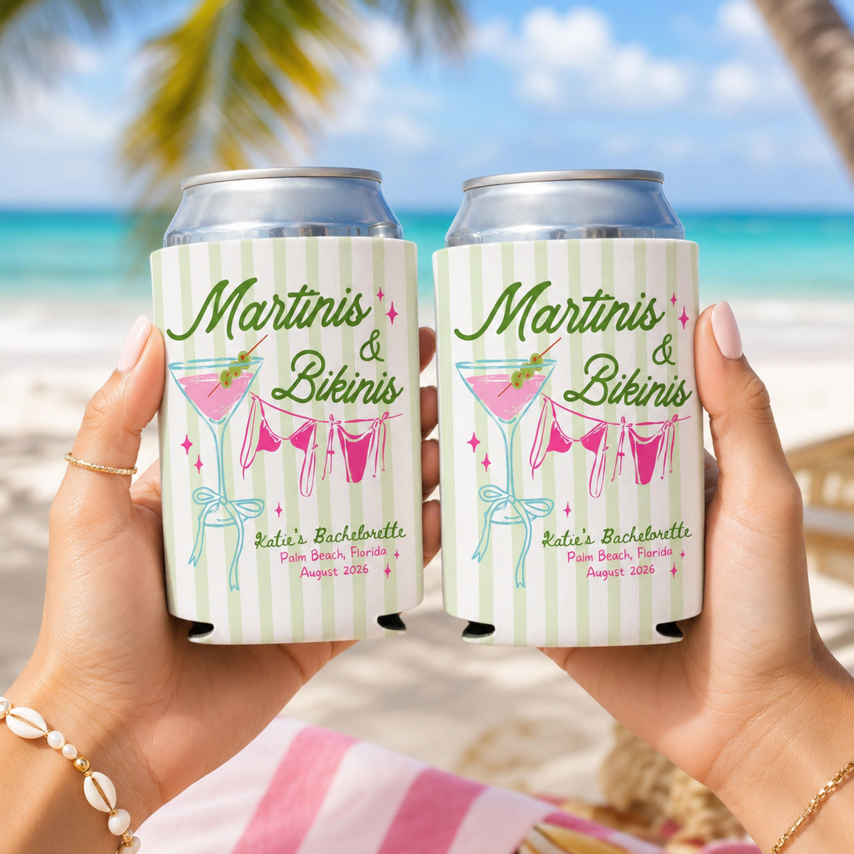 Martinis and Bikinis Bachelorette Can Coolers, Beach Bachelorette Party Drink Holder, Bridal Shower Gifts, Luxury Bachelorette Decor 38eb7500-5ea7-4eb8-89e9-8a2a38317351-3.png