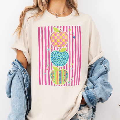 Comfort Colors Teacher Shirt, Colorful Apple Teacher Tee, Preppy Back to School Shirt, Cute Teacher Appreciation Gift 38f156e7-e194-42ab-b73d-192a9d5b069b-8.png