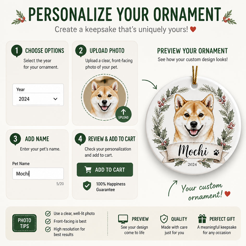 Custom Pet Portrait Ornament – Watercolor Wreath From Your Photo - Personalized Ornament 39059471-3179-4890-80ce-6f732c9c5ca4.jpg