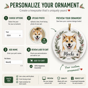 Custom Pet Portrait Ornament – Watercolor Wreath From Your Photo - Personalized Ornament 39059471-3179-4890-80ce-6f732c9c5ca4.jpg