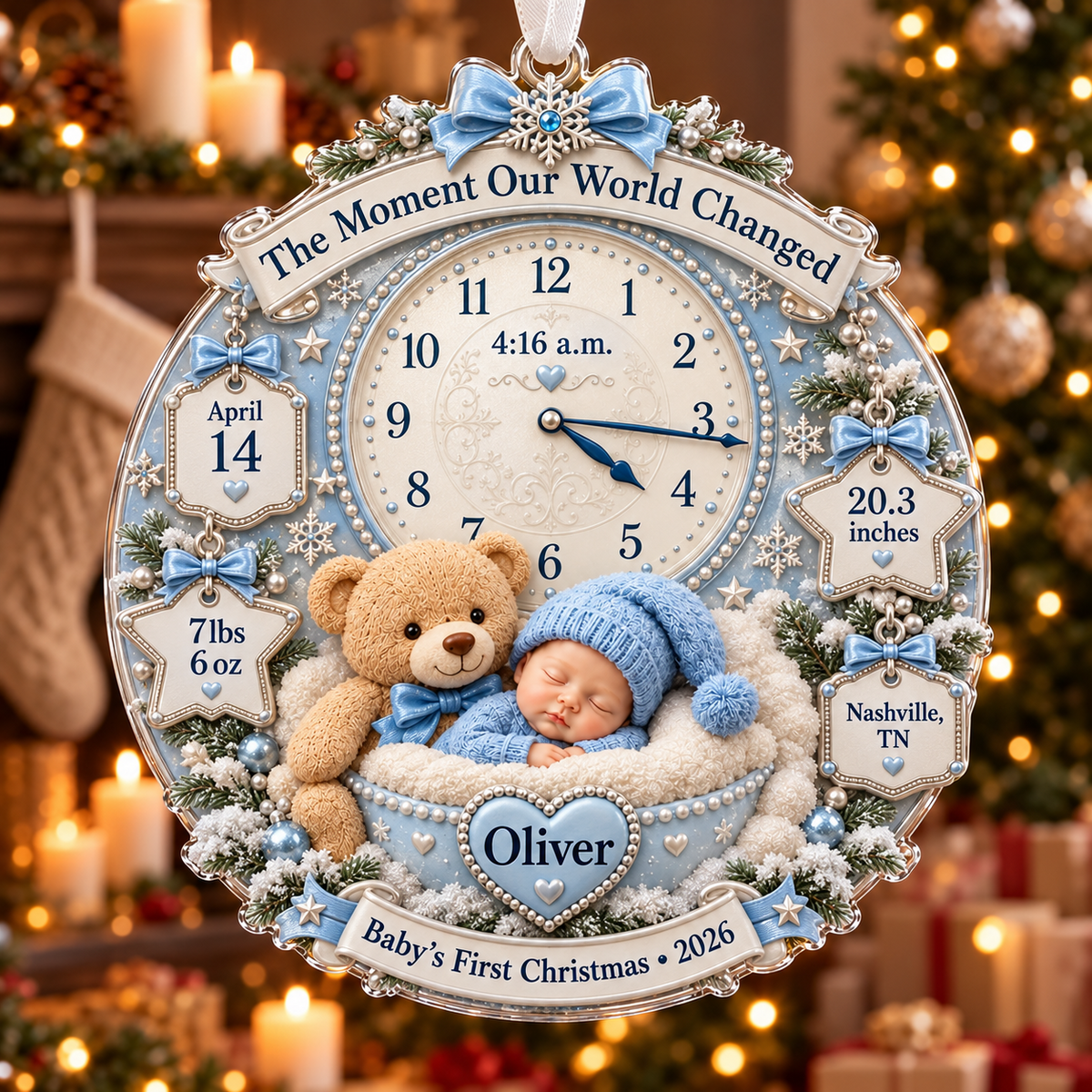 Personalized Baby’s First Christmas Ornament 2026 – Custom Name & Birth Stats Clock Keepsake, New Baby Gift for Parents 3907cc12-fba0-4029-bf22-815ce0ef110f-49a8c229-1a46-4beb-98d8-b1420dd73881.png