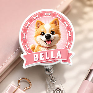 Custom Cartoon Pet Badge Reel — Photo to Portrait with Name - Personalized Custom Shape Badge Reel 39935333-f33a-4b0d-b4c6-9fff9ed3bf79.jpg