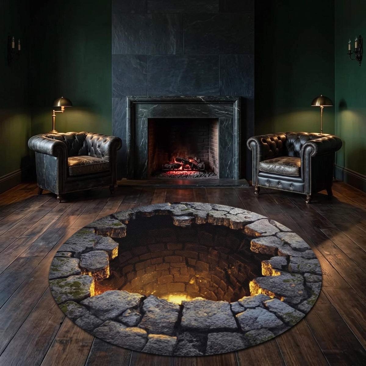 3D Stone Well Illusion Rug, Halloween Round Rug, Optical Illusion Carpet, Spooky Bottomless Pit Floor Mat, Gothic Home Decor Gift 3993772f-9607-493d-9e79-ef3bd5fafcdf-6.jpg