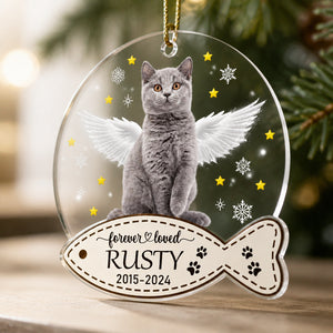 Forever Loved Pet Memorial Photo Ornament - Personalized Transparent Acrylic Ornament 39a750c8-4882-4c10-85f1-1e55a6d041bd.jpg