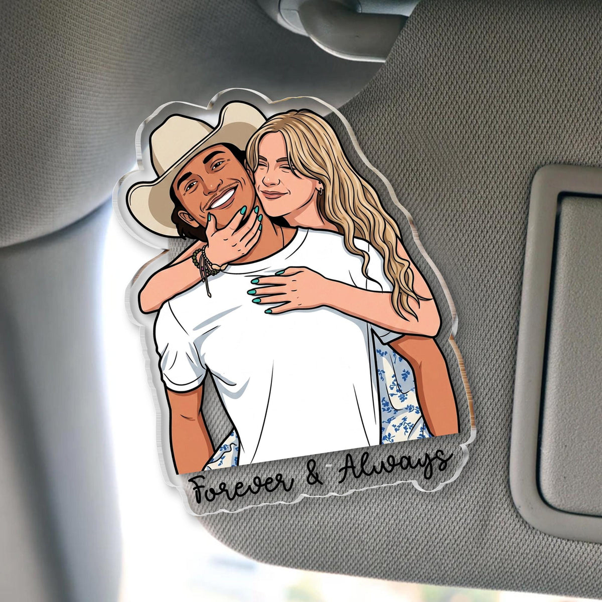 Personalized Portrait From Couples Photo Sun Visor Clip, Custom Photo Couples Car Visor Clip, Anniversary Gift For Him, Gift For Boyfriend 39ad7324-0fbd-40c6-93e5-2cbe9badf2d5-6.jpg