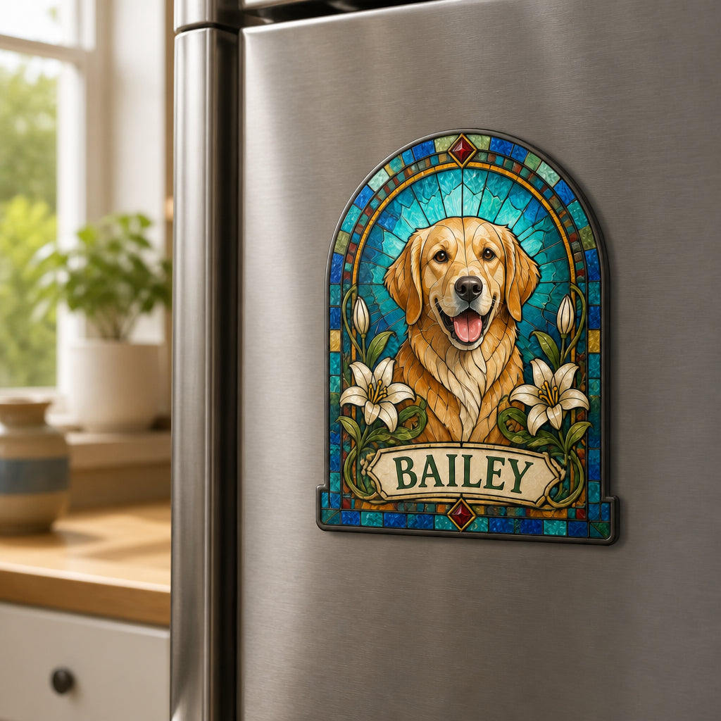 Stained-Glass Pet Portrait Name Magnet - Personalized Custom Shape Fridge Magnet 39c302c4-e33f-4a29-9d12-ccb4569af735.jpg