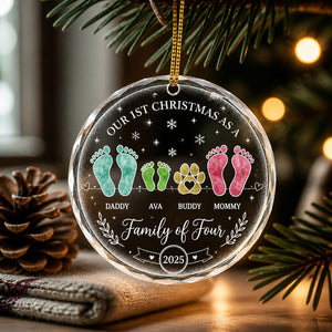 Our 1st Christmas as a Family of Four – Crystal Ornament (Personalized Names & Year) - Personalized Crystal Ornament 39e76a84-a22d-4937-adfd-7304c5335c4a.jpg