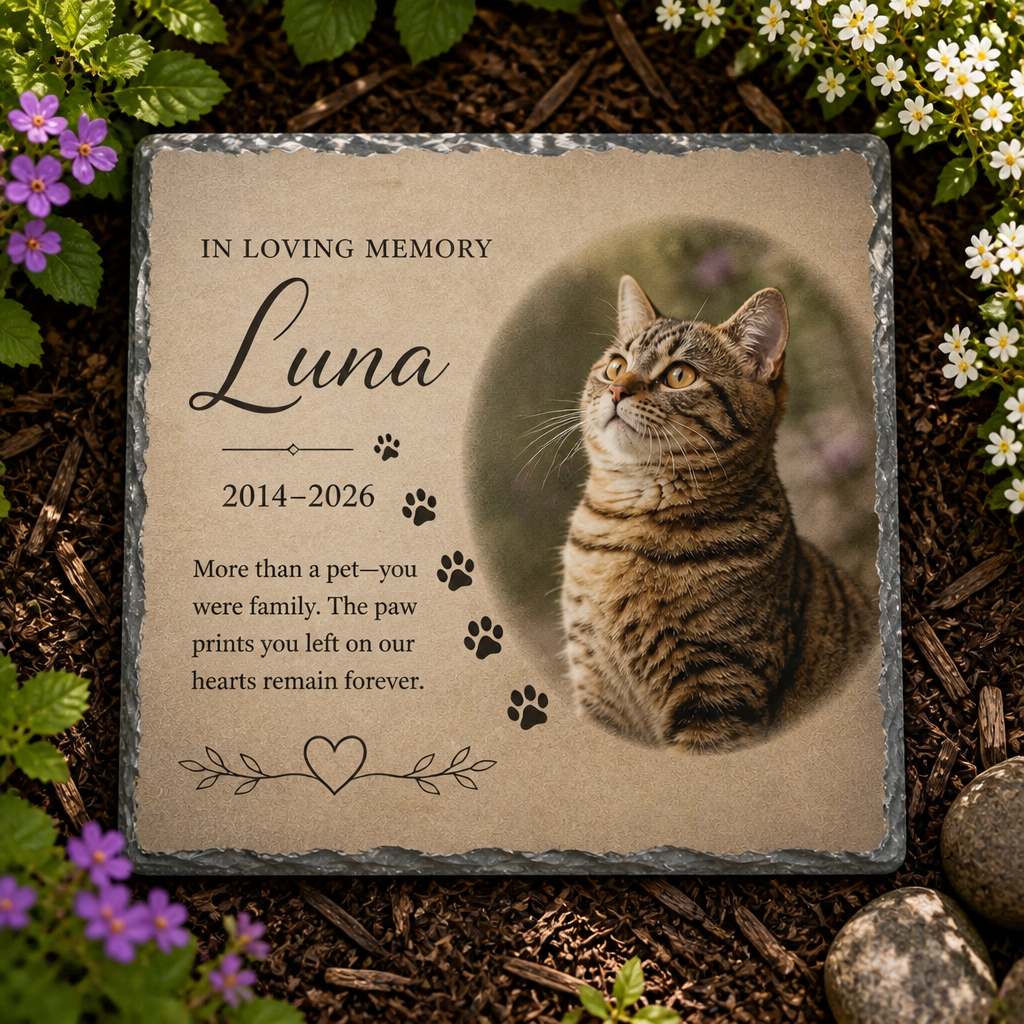 Pet Memorial Slate Stone with Photo, Name & Years — In Loving Memory - Personalized Slate Memorial Stone 39ece74f-cee4-486c-b23b-6b8c4b2ea410.png