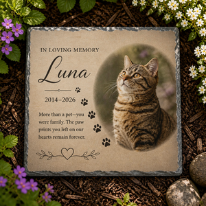 Pet Memorial Slate Stone with Photo, Name & Years — In Loving Memory - Personalized Slate Memorial Stone 39ece74f-cee4-486c-b23b-6b8c4b2ea410.png
