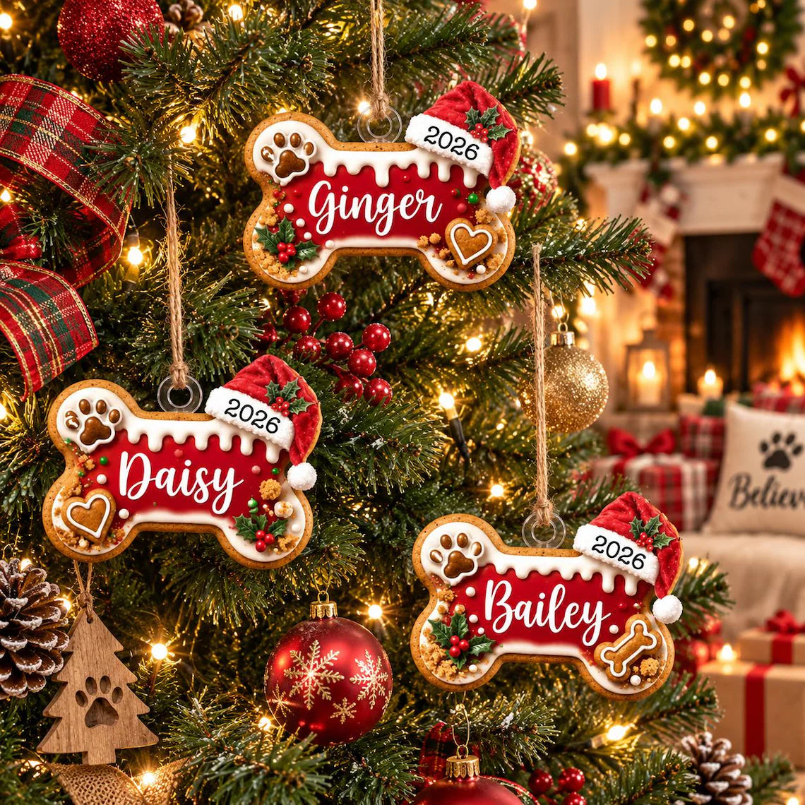 Personalized Dog Christmas Ornament 2026, Dog Bone Acrylic Ornament, Custom Dog Name Xmas Tree Decor, Cute Dog Lover Keepsake Gift 39f5f804-4c94-4c69-91f5-ba71b9b8a718-2.webp