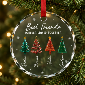 Season Love Siblings - Personalized Custom Glass Ornament
