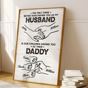 The Only Thing Having You As My Husband Fist Bump Outline Personalized Poster