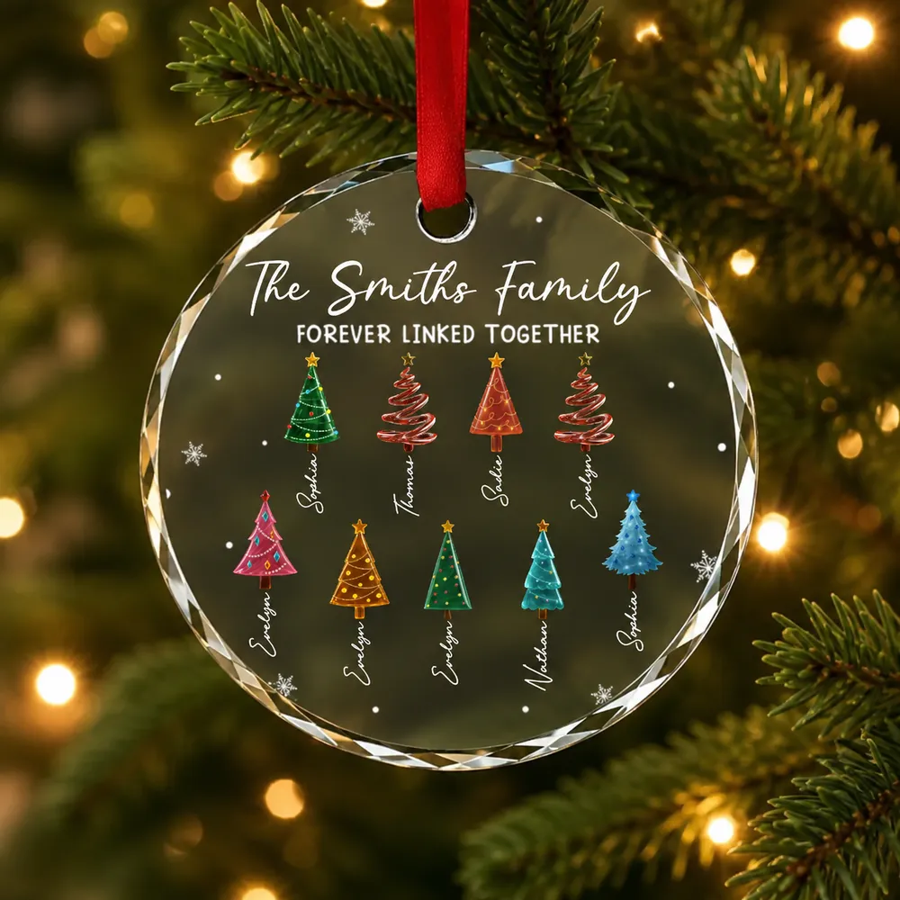 Season Love Siblings - Personalized Custom Glass Ornament