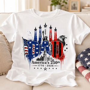 Patriotic Grandpa USA 250th Anniversary - Personalized Shirt - Father's Day Gift For Dad, Grandpa, Husband