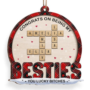 Congrats On Being My Sister - Personalized Shaped Ornament - Christmas Gift For Sisters, Besties