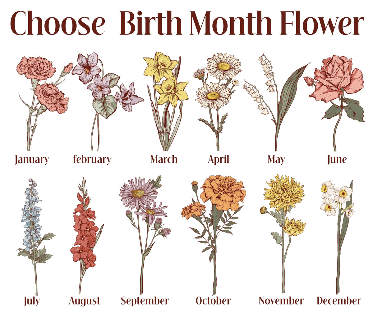 Personalized Birth Month Flower Vase, Gift for Planter Lovers, Outdoor Flower Pot, Birth Flower Mom Gifts, Mother's Day Gift, Family Name