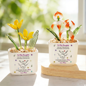 Together Love You Personalized Glass Everlasting Flowers