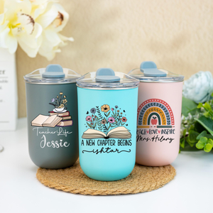 Personalized Teacher Tumbler 10oz, Thank You Teacher Gift, Teacher Appreciation Gifts, School Travel Mug Gift For Teacher, End of Year Gift