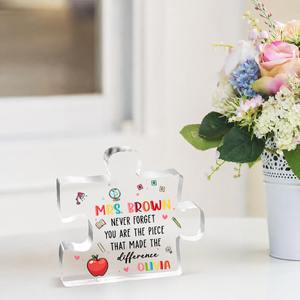 Never Forget You Made The Piece - Personalized Acrylic Block