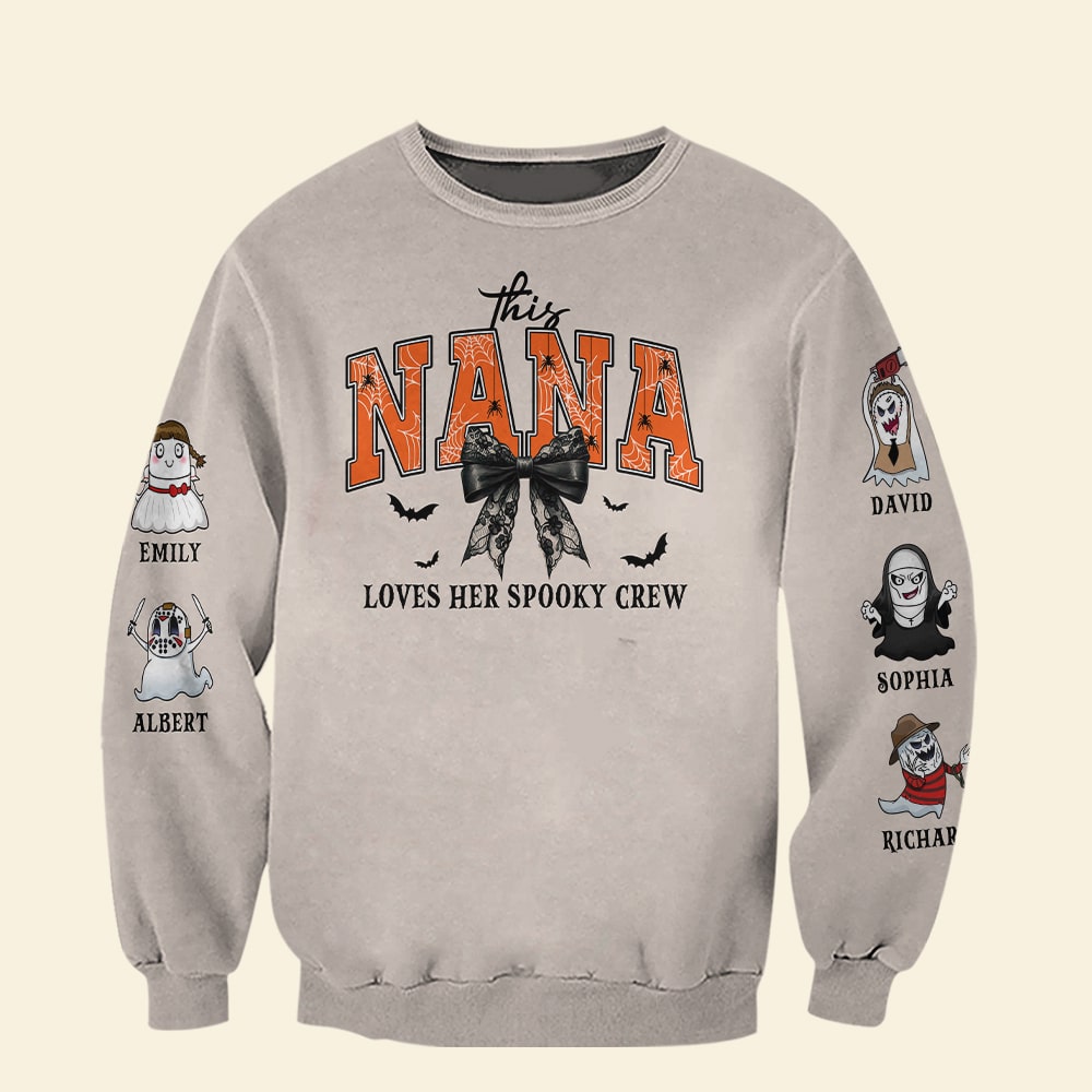 This Nana Loves Her Spooky Crew - Personalized Apparel - Gift For Mother Grandma, Halloween Gift