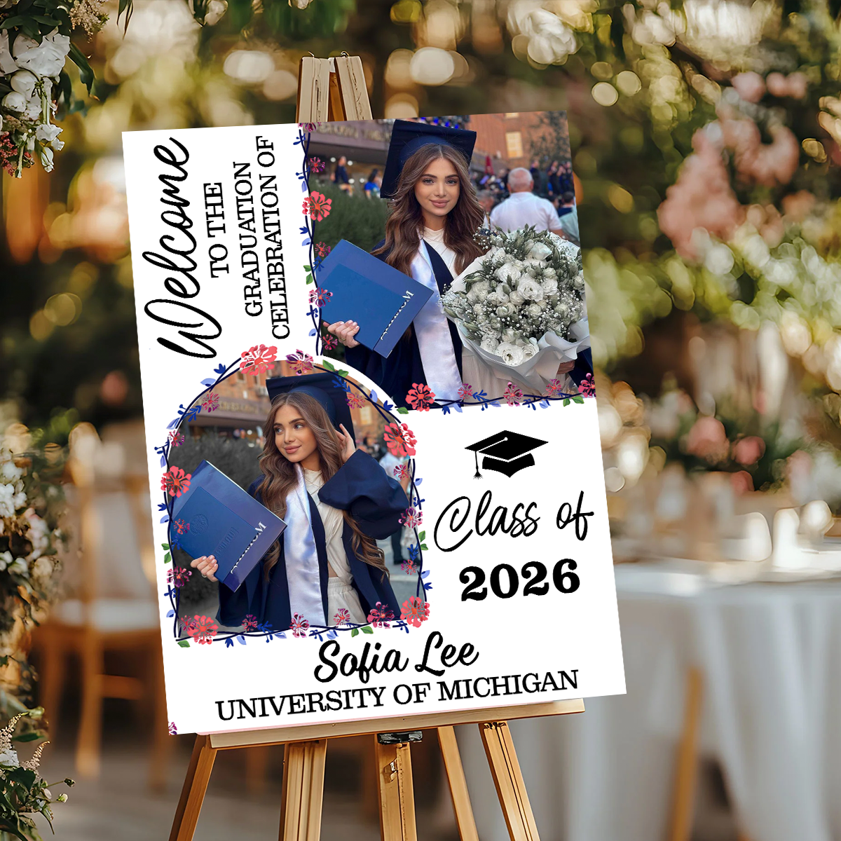 Foral Graduation - Graduation Welcome Sign Party Sign 3_04672859-e589-4df4-9c07-001308e50bce.png