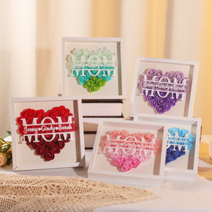 Mama & Kids Name - Custom Flower Frame Box - Gift For Mom, Mother's Day Gift