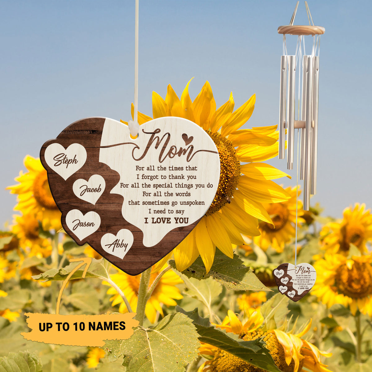 Mom I Need To Say I Love You - Personalized Windchime - Gift For Mom, Mother's Day, Birthday Gift