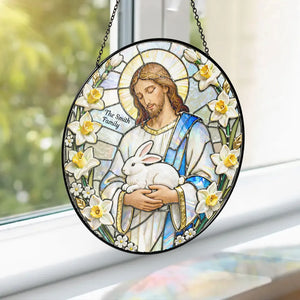 Religious Easter Jesus - Personalized Acrylic Suncatcher - Easter Gift For Family