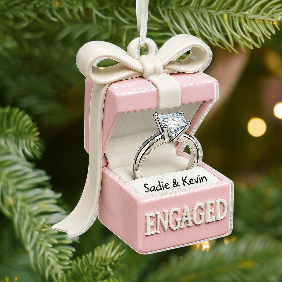 Personalized Engagement Gift, Custom Engaged Ornament, Future Mrs, Future Mr Ornament, Christmas Couples Gift, Anniversary Gift For Couples