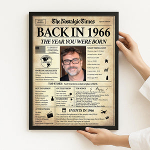 Back In 1966 The Year You Were Born - Personalized Poster For 60th Birthday Gifts