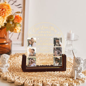 Personalize Couple's Night Light Name and Anniversary date - Customize Night Light for Couples, Valentine's Gifts, Gifts for Him/Her