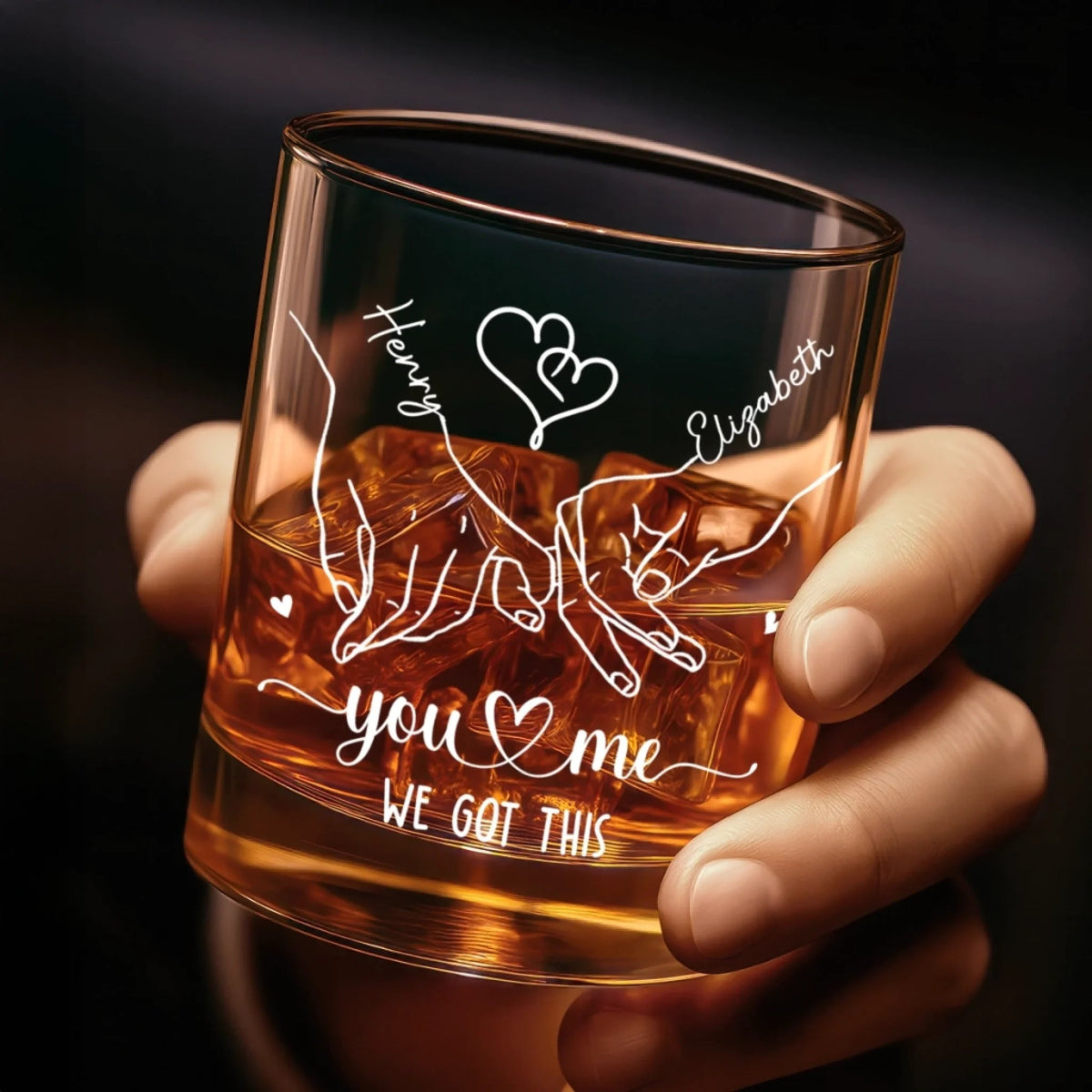 A Little Reminder For You - Personalized Whiskey Glass - Anniversary Gift, Valentine's Day Gift For Couple
