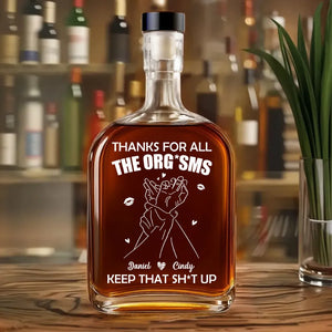 Thanks For All The Times - Personalized Whiskey Bottle - Valentine's Day Gift, Anniversary Gift For Couple