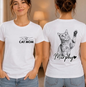 Custom Photo Unisex T-shirt - Personalized Father's Day Birthday Gifts For Dog Cat Lovers, Dog Dad And Mom, Cat Owners - Furry Friends Forever