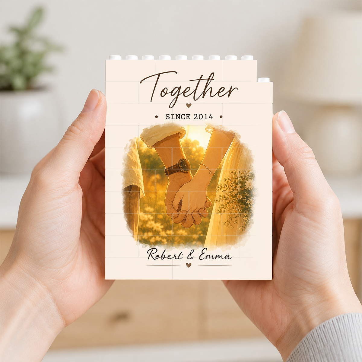 Us Together - Personalized Custom Photo - Personalized Shaped Building Brick Blocks