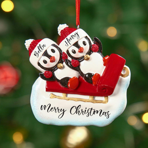 Personalized Penguin Christmas Ornament 2025, Custom Resin Family Christmas Ornament, Christmas Gift, Xmas Gift, Christmas Decor