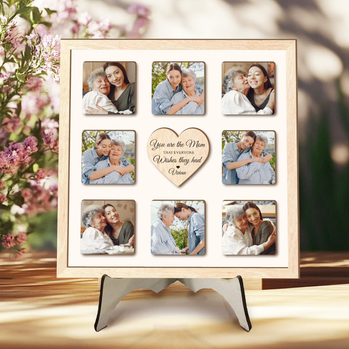Personalized Mom Photo Collage Sign, Custom Mother's Day Sign, Mom Gift From Daughter, Mom Birthday Gift, Gift For Mom
