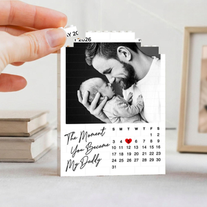 The Moment You Became My Daddy, Personalized Photo Building Blocks, Custom Daddy and Me, New Born Baby Photo Gift, First Fathers Day Gifts
