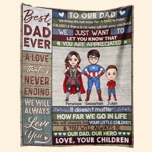 You Will Always Be My Loving Dad - Personalized Blanket - Gift For Father, Dad, Father's Day