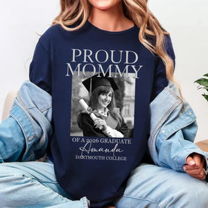 Custom Graduation Shirt Proud Family Of Graduate 2026 Senior Picture Grad T-Shirt