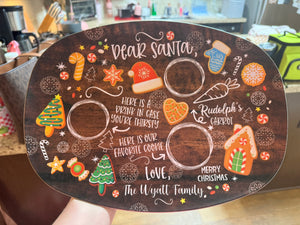 Cookies for Santa - Personalized Santa Cookie Platter - Kids Holiday Cookie Plate