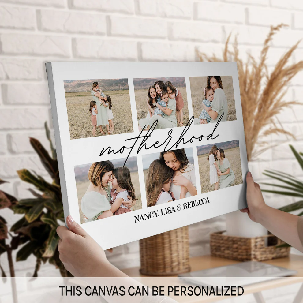 Motherhood - Personalized Canvas - Mother's Day, Birthday, Valentine's Day Gift For Mom