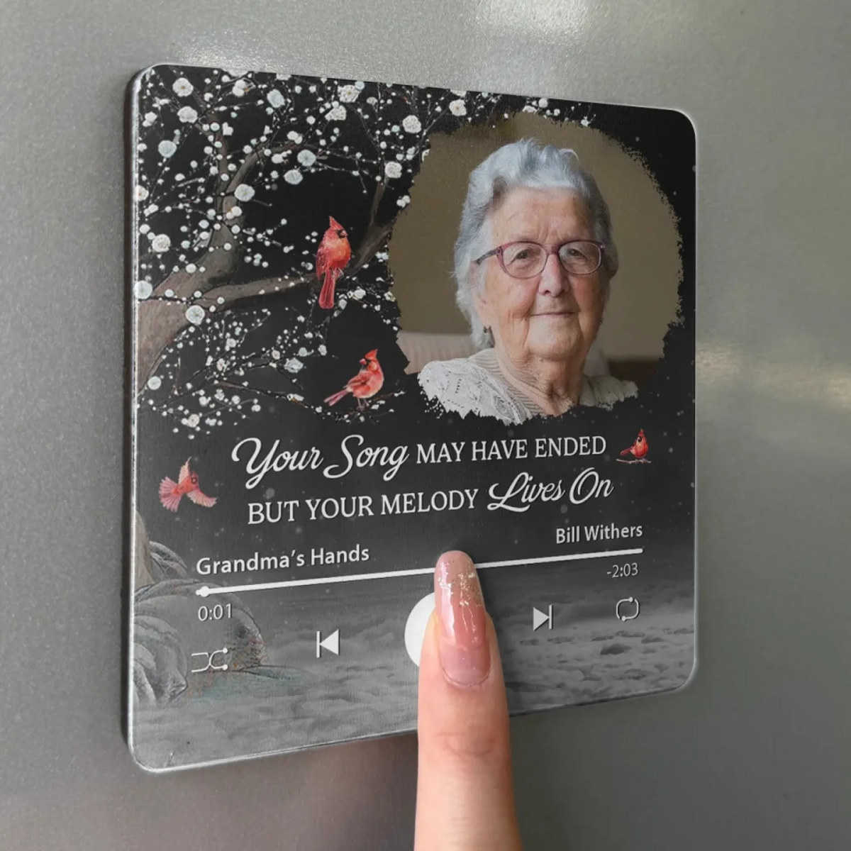 Your Melody Lives On - Personalized Music Fridge Magnet - Memorial Gift