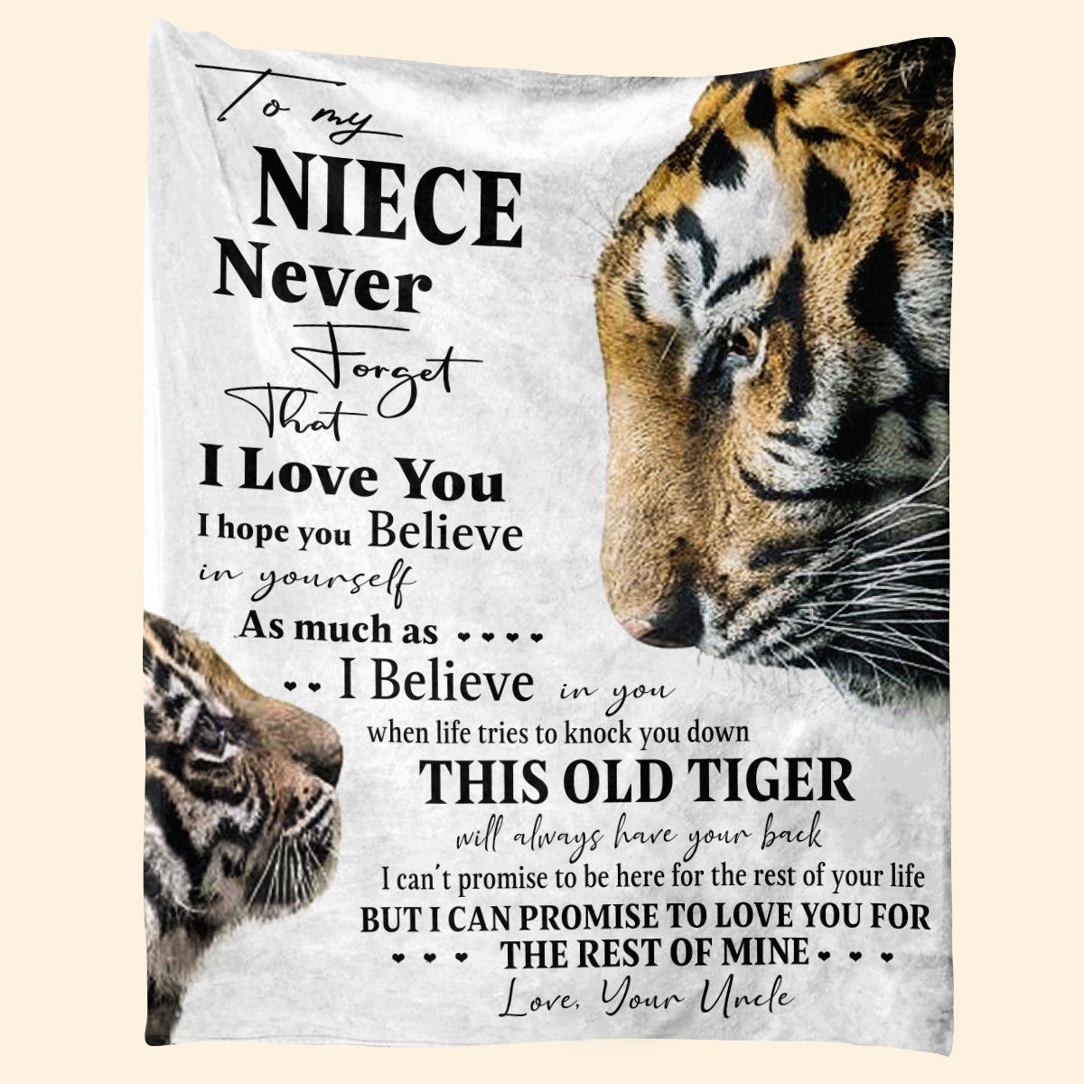 Gift For Niece Blanket, To My Niece Lion Blanket Gift For Niece Blanket