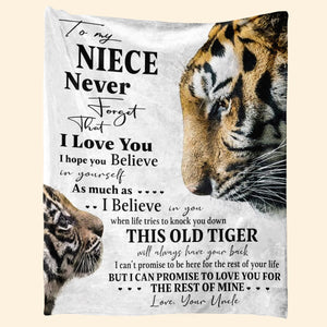 Gift For Niece Blanket, To My Niece Lion Blanket Gift For Niece Blanket