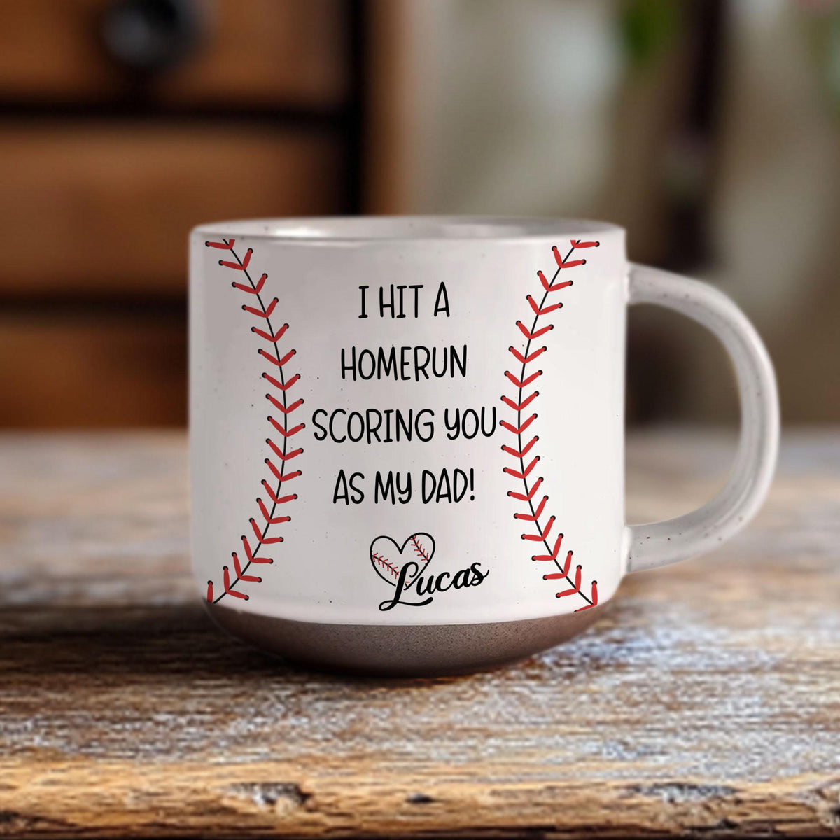 Personalized Baseball Dad Pottery Mug, Custom Fathers Day Gift From Baseball Dad, Dad Mug, Coffee Mug For Father's Day Gift, Birthday Gifts