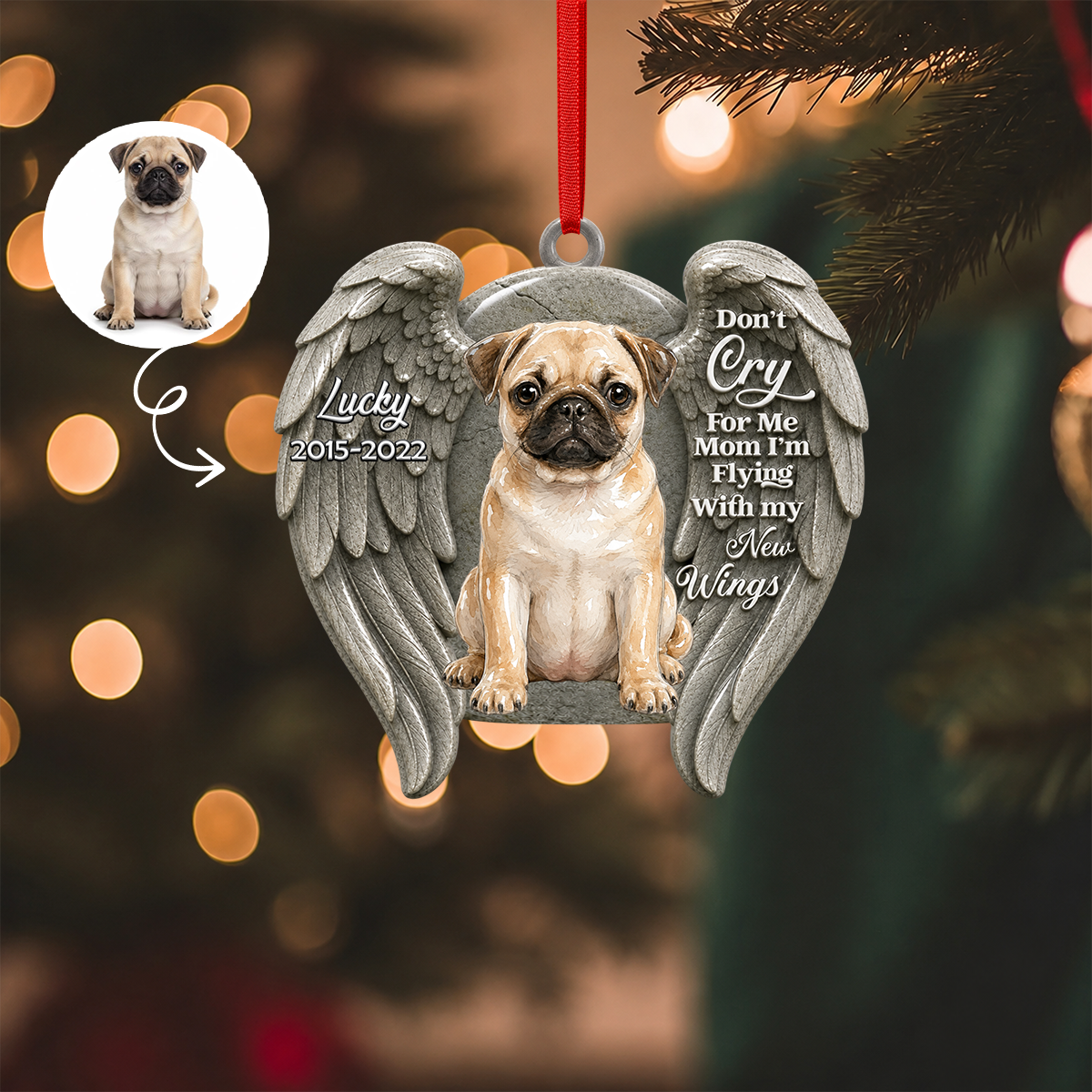 Do Not Cry For Me Christmas - Real 3D Raised Ornament