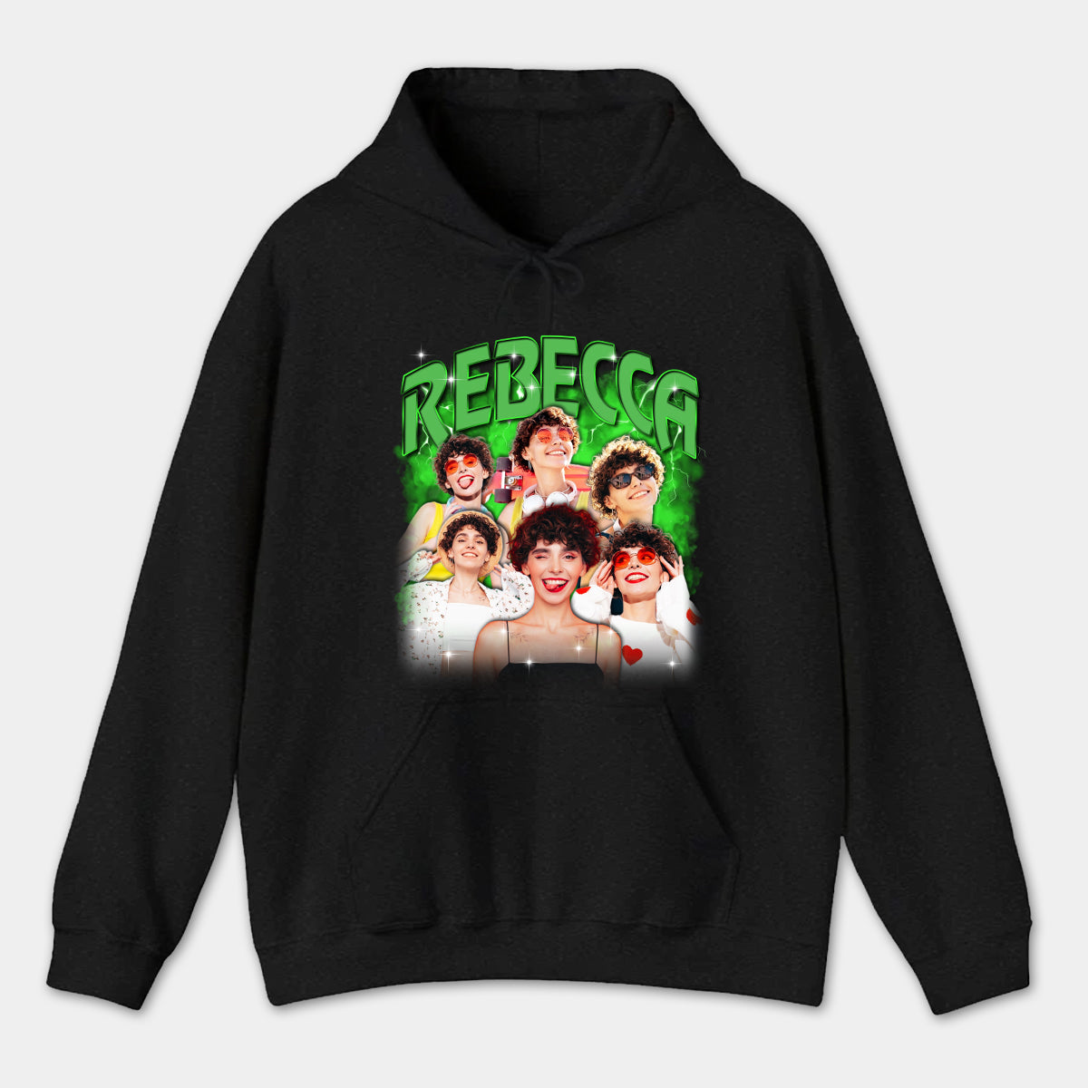 90's bootleg rap tee custom photo - Personalized photo hoodie