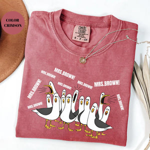 Comfort Colors Custom Seagulls Teacher Shirt, Funny Teacher Tee, Teacher Appreciation Gift, Funny Personalized Teacher T-shirt