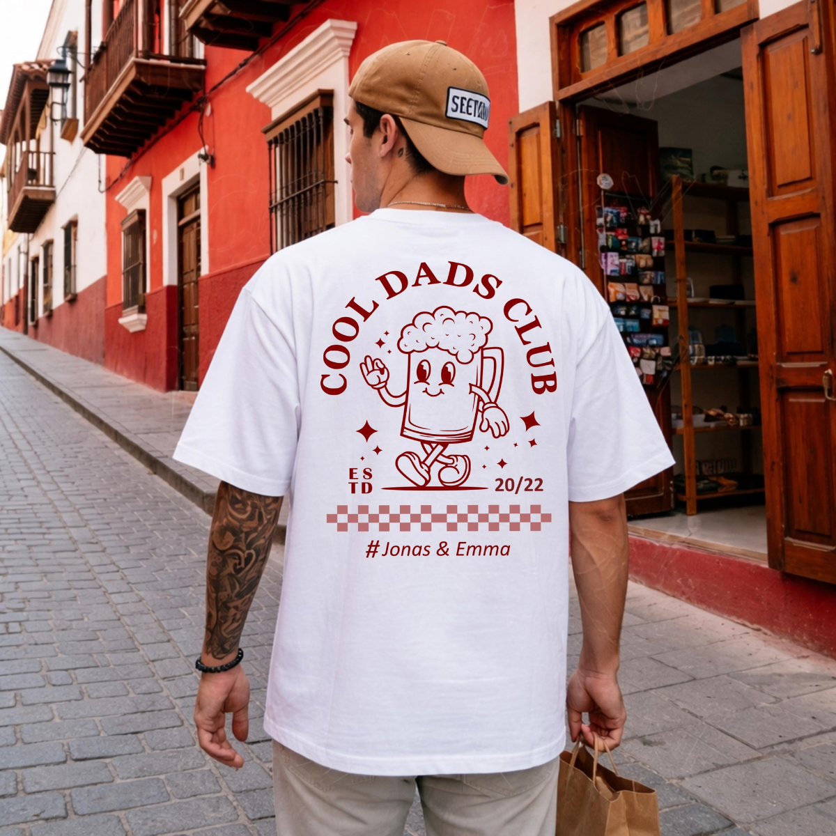 Personalized Dad Club T-shirt with child's birth year Father's Day gift, Daddy shirt for dad, gift idea for fathers